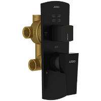 LV-MB-2053 2 Inlet 3 Outlet High Flow Diverter Body With Upper Part Set (Matt Black)