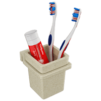 LY-QM-07 Square Glass With Holder (Marble)