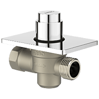 MP-5216 Metropole Forged Brass WC Flush Valve 25mm (1" Inch) With Exposed Shut Off Provision & Square Plate