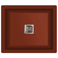 QS-28 Single Bowl Kitchen Sink 21" x 18" x 9" Inch Quartz Brown