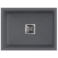 QS-34 Single Bowl Kitchen Sink 24" x 18" x 9" Inch Quartz Grey
