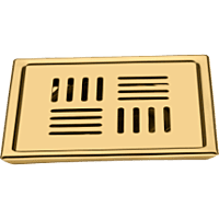 SD-GG-18 Bathroom Grating (6 x 6 Inch) (Glossy Gold) SUS 304
