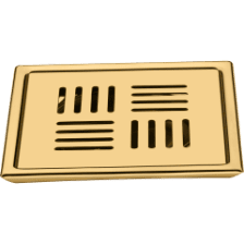SD-GG-18 Bathroom Grating (6 x 6 Inch) (Glossy Gold) SUS 304
