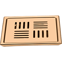 SD-RG-18 Bathroom Grating (6 x 6 Inch) (Rose Gold) SUS 304