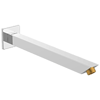 SHA-02 Square Cross Wall Mounted Shower Arm With Wall Flange 12" Inch