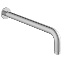 SHA-27 S.S. 304 Round Shape With 90° Bend For Wall Mounted Shower Arm With Wall Flange-15" Inch