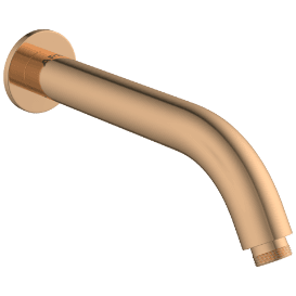 SHA-RG-37 Round Shape With 45° Bend For Wall Mounted Shower Arm With Wall Flange 12" Inch (Rose Gold)