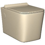 WHC-SB-29321PP Saint Beige Lavish Rimless Wall Hung Closet With Soft Close Seat Cover, Hinges, Accessories Set