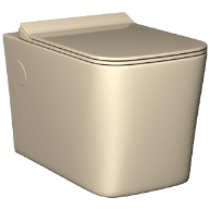 WHC-SB-29321PP Saint Beige Lavish Rimless Wall Hung Closet With Soft Close Seat Cover, Hinges, Accessories Set