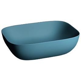 TTB-LU-23541 Luxe Blue Apple Thin Rim Table Top Basin 18" x 13" Inch