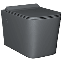 WHC-AG-29321PP Armani Grey Lavish Rimless Wall Hung Closet With Soft Close Seat Cover, Hinges, Accessories Set