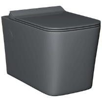 WHC-AG-29321PP Armani Grey Lavish Rimless Wall Hung Closet With Soft Close Seat Cover, Hinges, Accessories Set