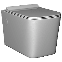 WHC-EG-29321PP Emporio Grey Lavish Rimless Wall Hung Closet With Soft Close Seat Cover, Hinges, Accessories Set