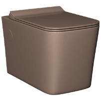 WHC-LW-29321PP Lush Brown Lavish Rimless Wall Hung Closet With Soft Close Seat Cover, Hinges, Accessories Set