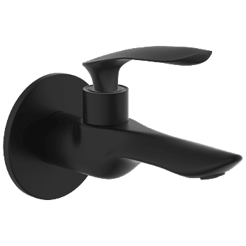 KA-MB-3103 Long Nose Bib Tap With Wall Flange (Matt Black)