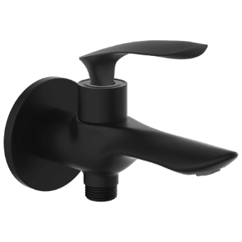 KA-MB-3106 2 Way Bib Tap With Wall Flange (Matt Black)