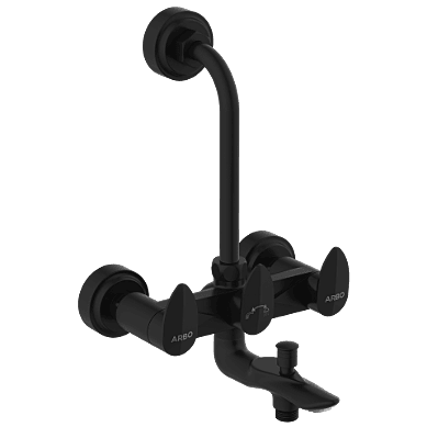 KA-MB-3122 Wall Mixer 3 In 1 With Connecting Legs With Wall Flange (Matt Black)
