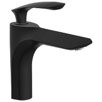 KA-MB-3127 Single Lever Basin Mixer With Braided Hoses (Table Mounted Model) (Matt Black)