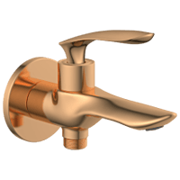 KA-RG-3106 2 Way Bib Tap With Wall Flange (Rose Gold)