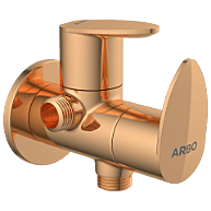 KA-RG-3107 2 Way Angle Cock With Wall Flange (Rose Gold)