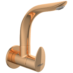KA-RG-3108 Sink Cock With Swinging Spout With Wall Flange (Wall Mounted Model) (Rose Gold)