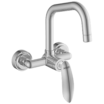 KA-3143 Single Lever Sink Mixer With Swinging Spout With Connecting Legs With Wall Flange (Wall Mounted Model)