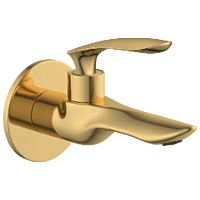 KA-GG-3103 Long Nose Bib Tap With Wall Flange (Glossy Gold)