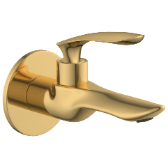 KA-GG-3103 Long Nose Bib Tap With Wall Flange (Glossy Gold)