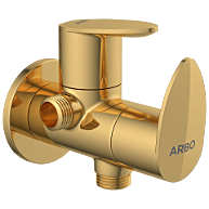 KA-GG-3107 2 Way Angle Cock With Wall Flange (Gold)