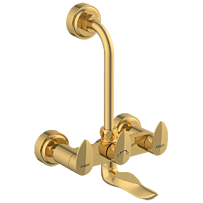 KA-GG-3120 Wall Mixer 2 In 1 With Connecting Legs With Wall Flange (Gold)