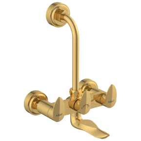 KA-GG-3120 Wall Mixer 2 In 1 With Connecting Legs With Wall Flange (Gold)