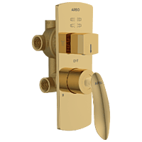 KA-GG-3153 2 Inlet 3 Outlet High Flow Diverter Body With Upper Part Set (Gold)