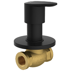 KA-MB-3123 Concealed Stop Cock 15mm Body With Upper Part Set (Matt Black)