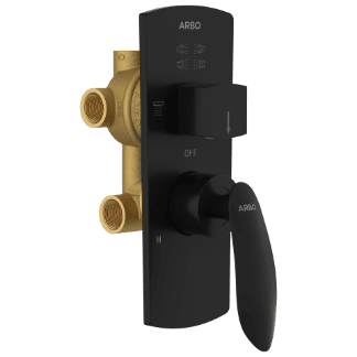 KA-MB-3153 2 Inlet 3 Outlet High Flow Diverter Body With Upper Part Set (Matt Black)