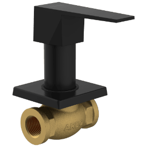 LV-MB-2023 Concealed Stop Cock 15mm Body With Upper Part Set (Matt Black)