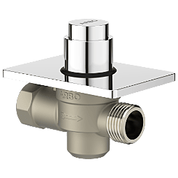 MP-5216 Metropole Forged Brass WC Flush Valve 25mm (1" Inch) With Exposed Shut Off Provision & Square Plate