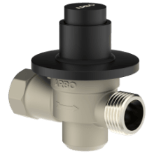 MP-MB-5219 Metropole Forged Brass WC Flush Valve 25mm (1" Inch) With Exposed Shut Off Provision & Round Plate (Matt Black)