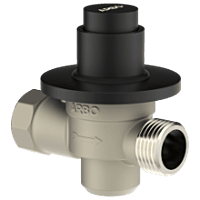 MP-MB-5220 Metropole Forged Brass WC Flush Valve 32mm (1.25" Inch) With Exposed Shut Off Provision & Round Plate (Matt Black)