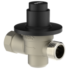 MP-MB-5220 Metropole Forged Brass WC Flush Valve 32mm (1.25" Inch) With Exposed Shut Off Provision & Round Plate (Matt Black)