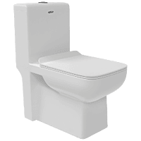 OPC-28111PP Inox Washdown One Piece Closet S Trap (9" Inch) With Soft Close Seat Cover, Hinges, Fixing Accessories Set and Accessories Set, Cistern Fittings