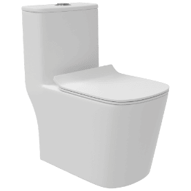 OPC-29211PP Lavish Siphonic One Piece Closet S Trap (9" Inch) With Soft Close Seat Cover With Hinges, Fixing Accessories Set and Accessories Set, Cistern Fittings