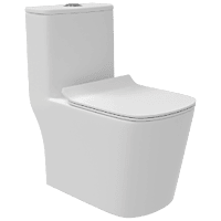 OPC-29212PP Lavish Siphonic One Piece Closet S Trap (12" Inch) With Soft Close Seat Cover With Hinges, Fixing Accessories Set and Accessories Set, Cistern Fittings