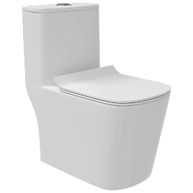 OPC-29212PP Lavish Siphonic One Piece Closet S Trap (12" Inch) With Soft Close Seat Cover With Hinges, Fixing Accessories Set and Accessories Set, Cistern Fittings