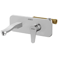 PR-2129 Concealed Body For Single Lever Basin Mixer Wall Mounted With Exposed Part Kit, Consisting Of Operative Lever, Basin Spout & Wall Flange