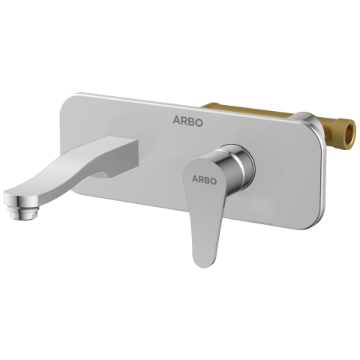 PR-2129 Concealed Body For Single Lever Basin Mixer Wall Mounted With Exposed Part Kit, Consisting Of Operative Lever, Basin Spout & Wall Flange