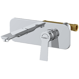 RL-4629 Concealed Body For Single Lever Basin Mixer Wall Mounted With Exposed Part Kit, Consisting Of Operative Lever, Basin Spout & Wall Flange