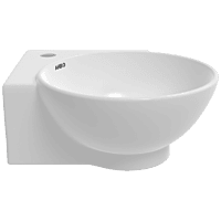 WBT-13443 Lexus Corner Wall Hung Basin 14" x 14" Inch