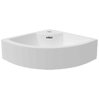 WBT-26441 Solo Corner Wall Hung Basin 12" x 12" Inch