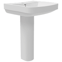 WFP-15742 Lavish Wash Basin 22" x 16" With Full Pedestal