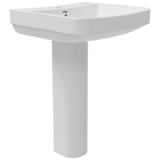 WFP-15742 Lavish Wash Basin 22" x 16" With Full Pedestal